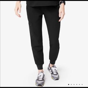 Figs petite small black jogger scrub pants